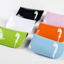 waterproof PVC colorful earphone pouch